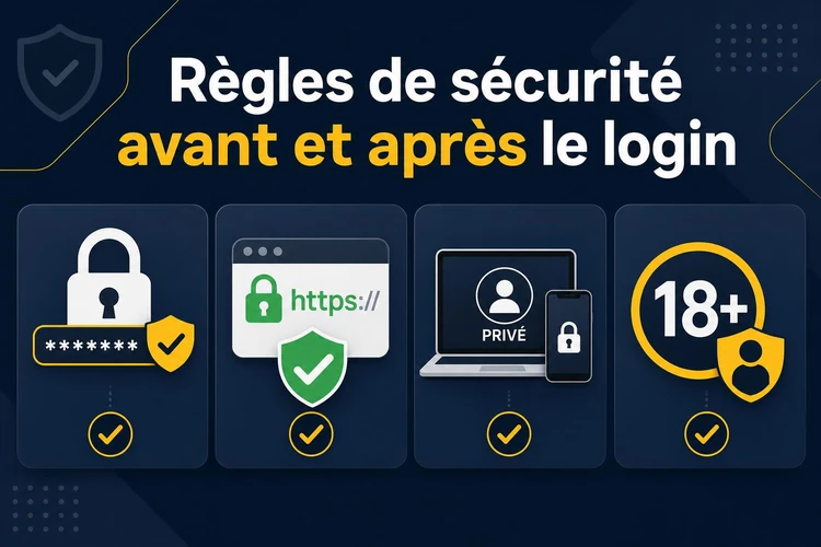 Règles de sécurité avant et après le login